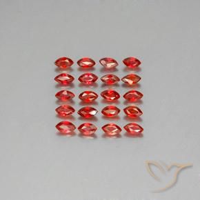 Gemme di Zaffiro Rosso scuro naturale da 3.45 ct, Taglio marquise, VS-SI