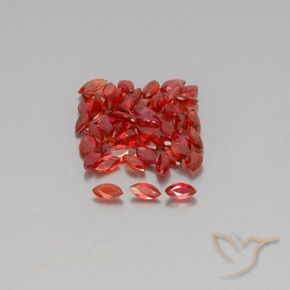 Gemme di Zaffiro Rosso scuro naturale da 4.66 ct, Taglio marquise, VS-SI