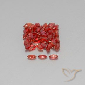 Gemme di Zaffiro Rosso scuro naturale da 4.66 ct, Taglio marquise, VS-SI