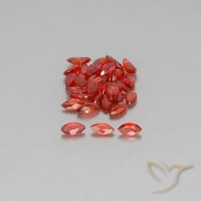 Gemme di Zaffiro Rosso scuro naturale da 3.71 ct, Taglio marquise, VS-SI