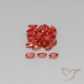 Gemme di Zaffiro Rosso scuro naturale da 3.71 ct, Taglio marquise, VS-SI