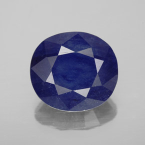 Zaffiro naturale blu da 7,29 ct, taglio ovale, SI