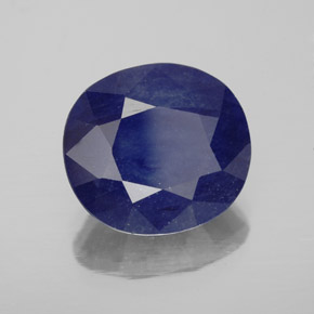 Zaffiro naturale blu da 7,29 ct, taglio ovale, SI