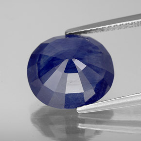 Zaffiro naturale blu da 7,29 ct, taglio ovale, SI