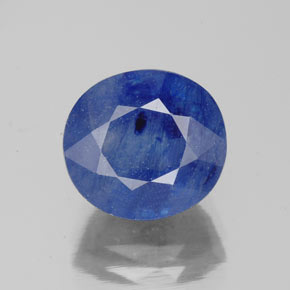 Zaffiro naturale blu da 5,46 ct, taglio ovale, SI