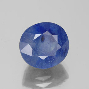 Zaffiro naturale blu da 5,46 ct, taglio ovale, SI