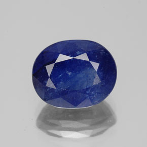 Zaffiro naturale blu da 4,46 ct, taglio ovale, SI