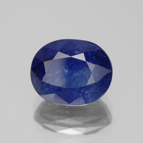 Zaffiro naturale blu da 4,46 ct, taglio ovale, SI