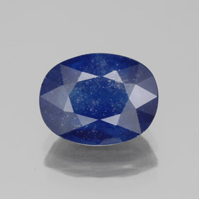 Zaffiro naturale blu da 4,16 ct, taglio ovale, SI