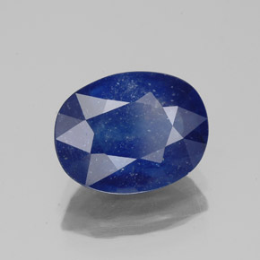 Zaffiro naturale blu da 4,16 ct, taglio ovale, SI