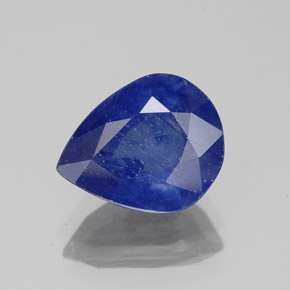 Zaffiro naturale blu da 3,54 ct, taglio a pera, SI