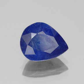 Zaffiro naturale blu da 3,54 ct, taglio a pera, SI