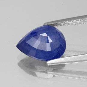 Zaffiro naturale blu da 3,54 ct, taglio a pera, SI