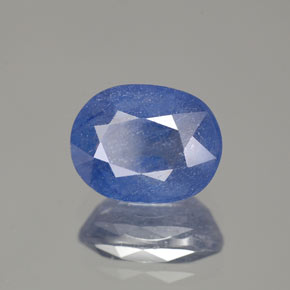 Zaffiro naturale blu da 2,93 ct, taglio ovale, SI-I1