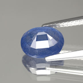 Zaffiro naturale blu da 2,93 ct, taglio ovale, SI-I1