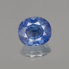 Zaffiro naturale blu da 5,36 ct, taglio ovale, SI