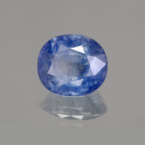 Zaffiro naturale blu da 5,36 ct, taglio ovale, SI