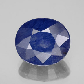 Zaffiro naturale blu da 7,03 ct, taglio ovale, SI