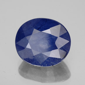 Zaffiro naturale blu da 7,03 ct, taglio ovale, SI