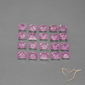 Zaffiro naturale rosa da 3,45 ct, quadrato, VVS-VS