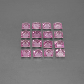 Zaffiro naturale rosa da 3,76 ct, quadrato, VVS-VS