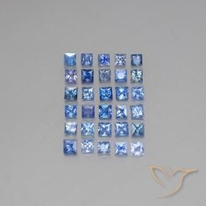 Zaffiro naturale blu da 5,85 ct, quadrato, VVS-VS