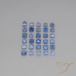 Zaffiro naturale blu da 5,85 ct, quadrato, VVS-VS