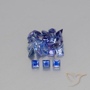 Zaffiro naturale blu da 4,36 ct, quadrato, VVS-VS