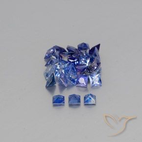 Zaffiro naturale blu da 4,36 ct, quadrato, VVS-VS