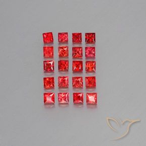 Zaffiro naturale arancione da 2,67 ct, quadrato, VVS-VS