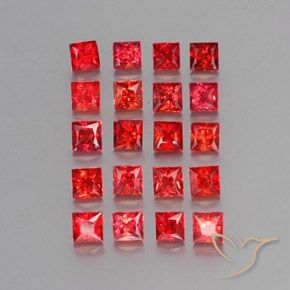 Zaffiro naturale arancione da 2,67 ct, quadrato, VVS-VS