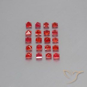 Zaffiro naturale arancione da 2,67 ct, quadrato, VVS-VS