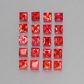 Zaffiro naturale arancione da 2,47 ct, quadrato, VVS-VS