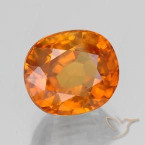 Zaffiro Arancione brillante naturale da 3.23 ct, Ovale, SI