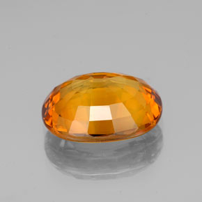 Zaffiro arancione scuro naturale da 3,29 ct, taglio ovale, VS
