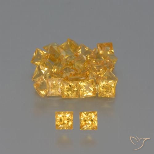 Zaffiro naturale giallo da 3,28 ct, quadrato, VVS-VS