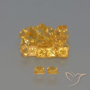 Zaffiro naturale giallo da 3,28 ct, quadrato, VVS-VS