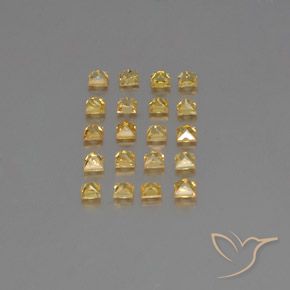Zaffiro naturale giallo da 2,46 ct, quadrato, VVS-VS
