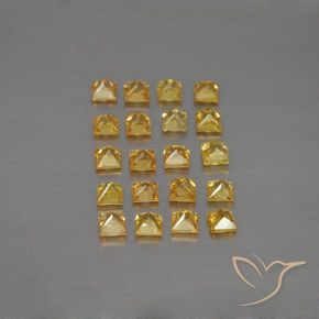 Gemme di Zaffiro Dorato naturale da 3.03 ct, Quadrato, VVS-VS