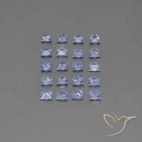 Gemme di Zaffiro Blu pastello naturale da 2.87 ct, Quadrato, VVS-VS
