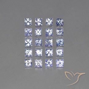 3.22ctw Naturale Blu pastello Zaffiro, Quadrato, VVS-VS