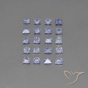 Gemme di Zaffiro Blu pastello naturale da 3.22 ct, Quadrato, VVS-VS