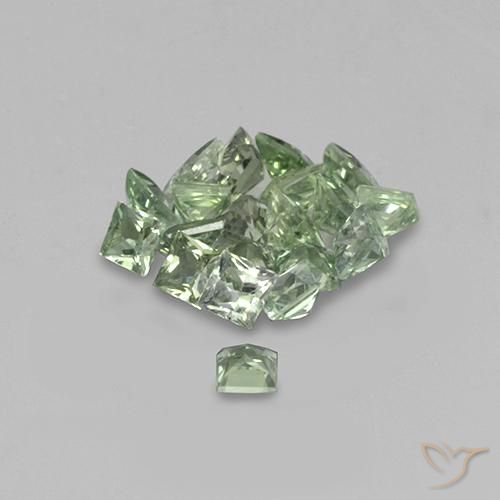 Gemme di Zaffiro Verde mare chiaro naturale da 2.30 ct, Quadrato, VVS-VS