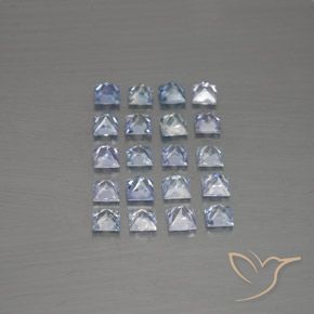 Gemme di Zaffiro Viola blu chiaro naturale da 3.13 ct, Quadrato, VVS-VS