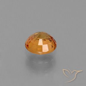 Zaffiro Arancio Medio naturale da 0.73 ct, Rotondo, VS