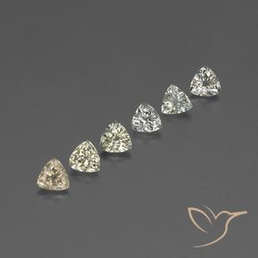 Gemme di Zaffiro Giallo pallido naturale da 1.89 ct, Taglio trillion, VVS-VS