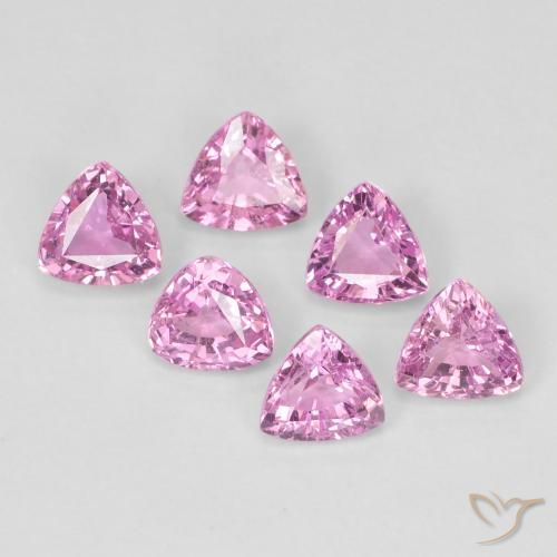 1.79ctw Naturale Rosa Molto Chiaro Zaffiro, Taglio trillion, VS