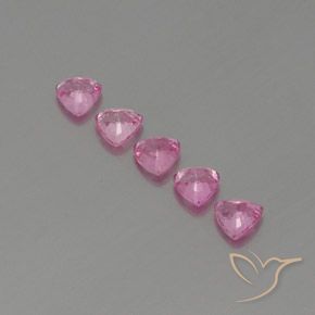 Gemme di Zaffiro Rosa naturale da 1.69 ct, Taglio trillion, VS