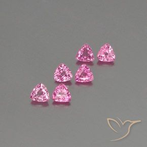 Gemme di Zaffiro Rosa porpora reale naturale da 1.60 ct, Taglio trillion, VS
