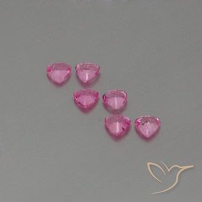 Gemme di Zaffiro Rosa porpora reale naturale da 1.60 ct, Taglio trillion, VS